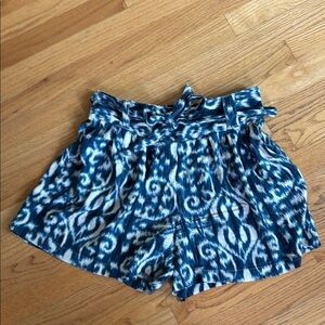 Lucky Brand Blue and White Patterned High Waist Shorts